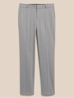 Banana Republic Factory Ryan Straight Stretch Pants Gray 14P NWT Mid Rise Slim